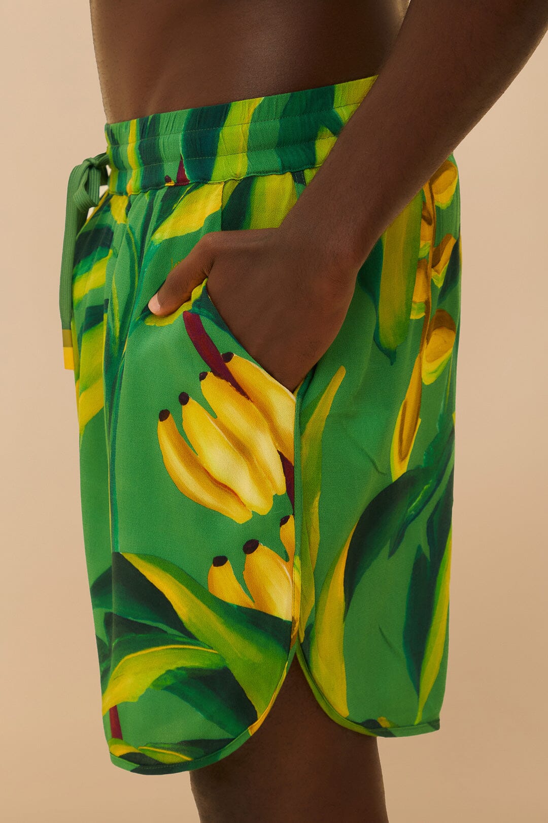  Green Banana Aquarela LENZING™ ECOVERO™ Viscose Shorts