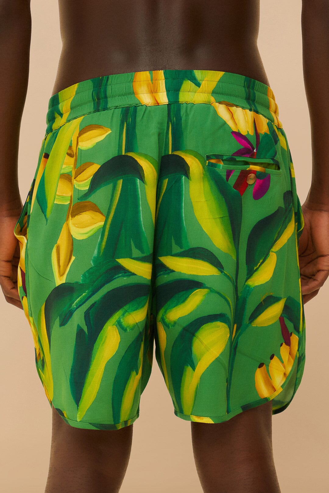  Green Banana Aquarela LENZING™ ECOVERO™ Viscose Shorts