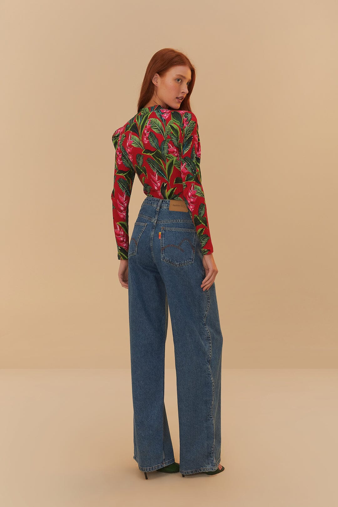  Denim High Waist Pants