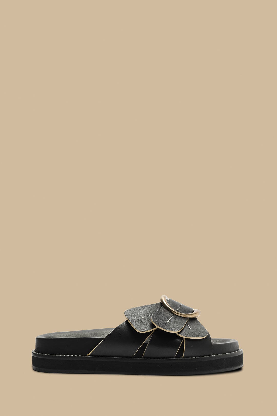 Farm Rio Black Daisy Slide Sandal