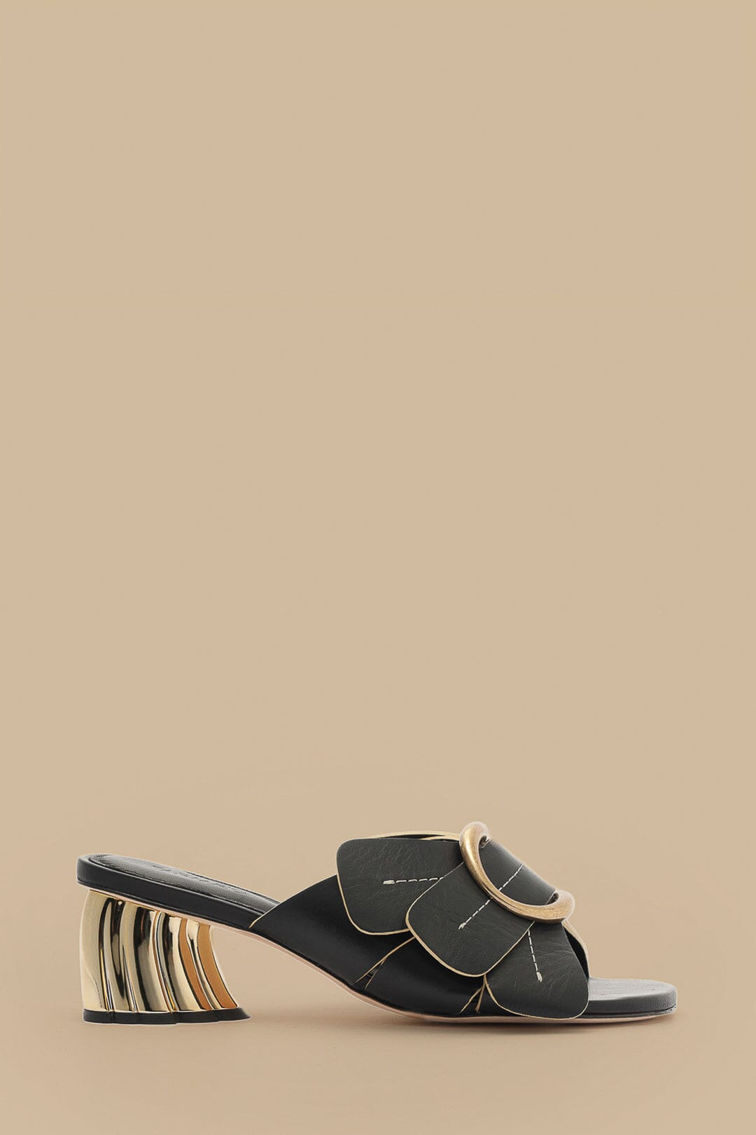 Farm Rio Black Daisy Heeled Mule