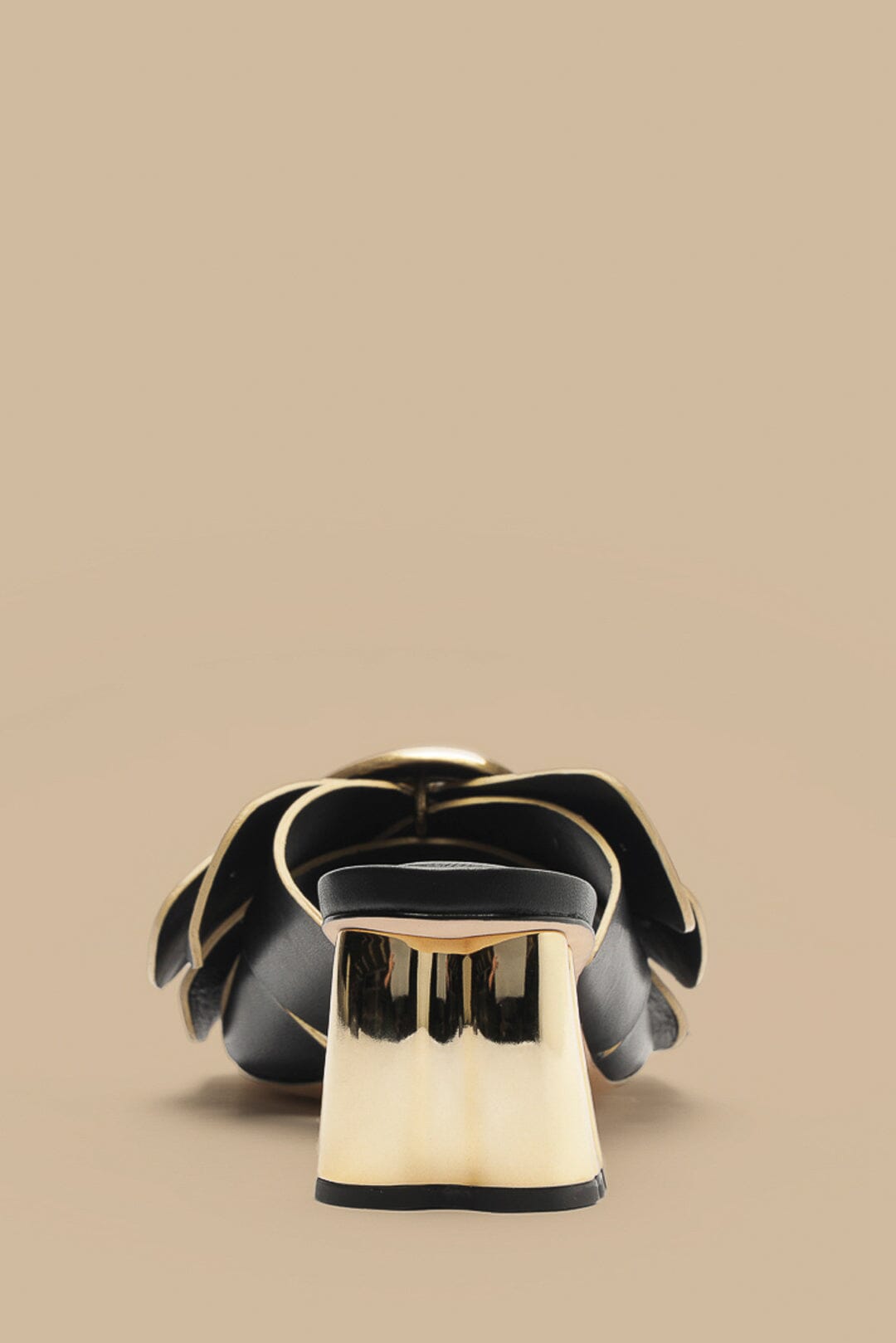 Farm Rio Black Daisy Heeled Mule