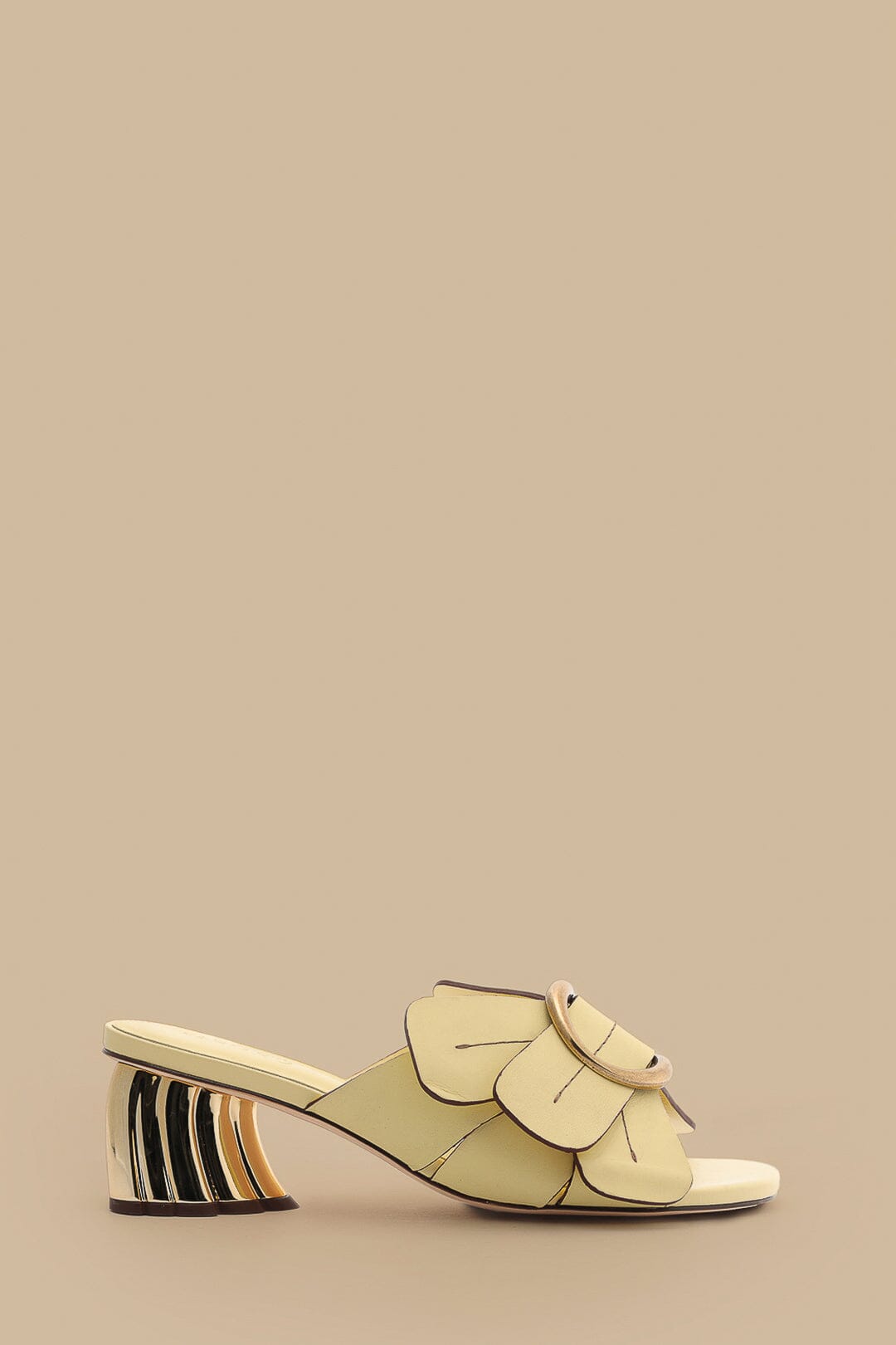 Farm Rio Banana Yellow Daisy Heeled Mule