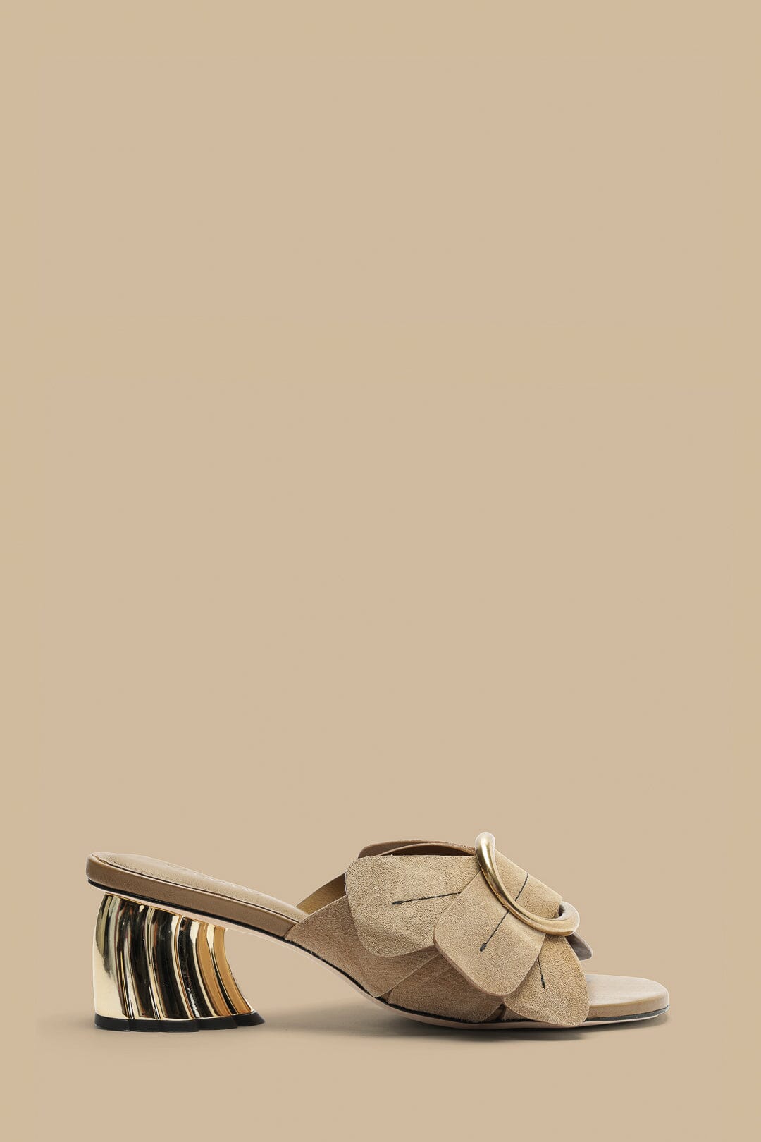 Farm Rio Taupe Daisy Heeled Mule