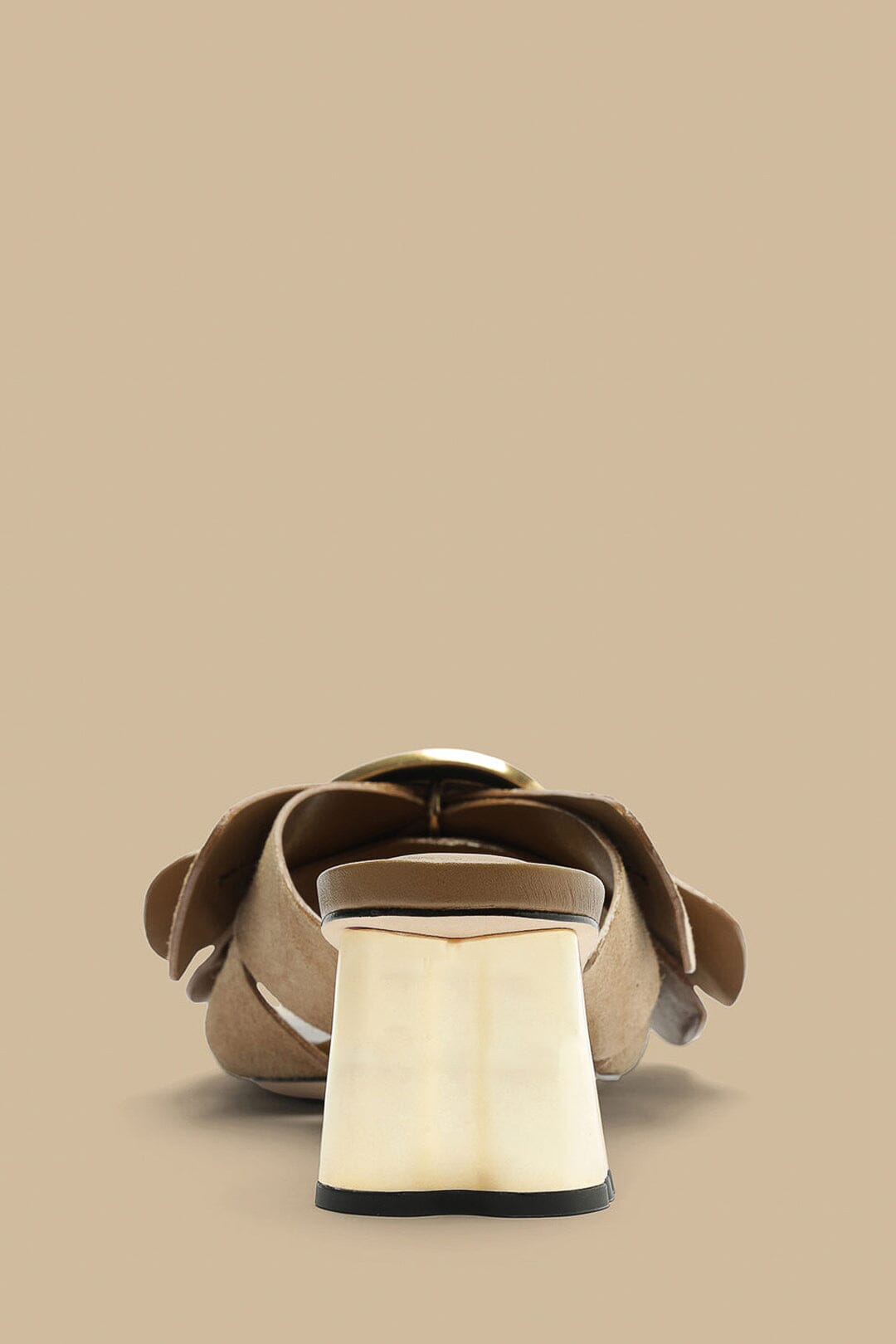 Farm Rio Taupe Daisy Heeled Mule