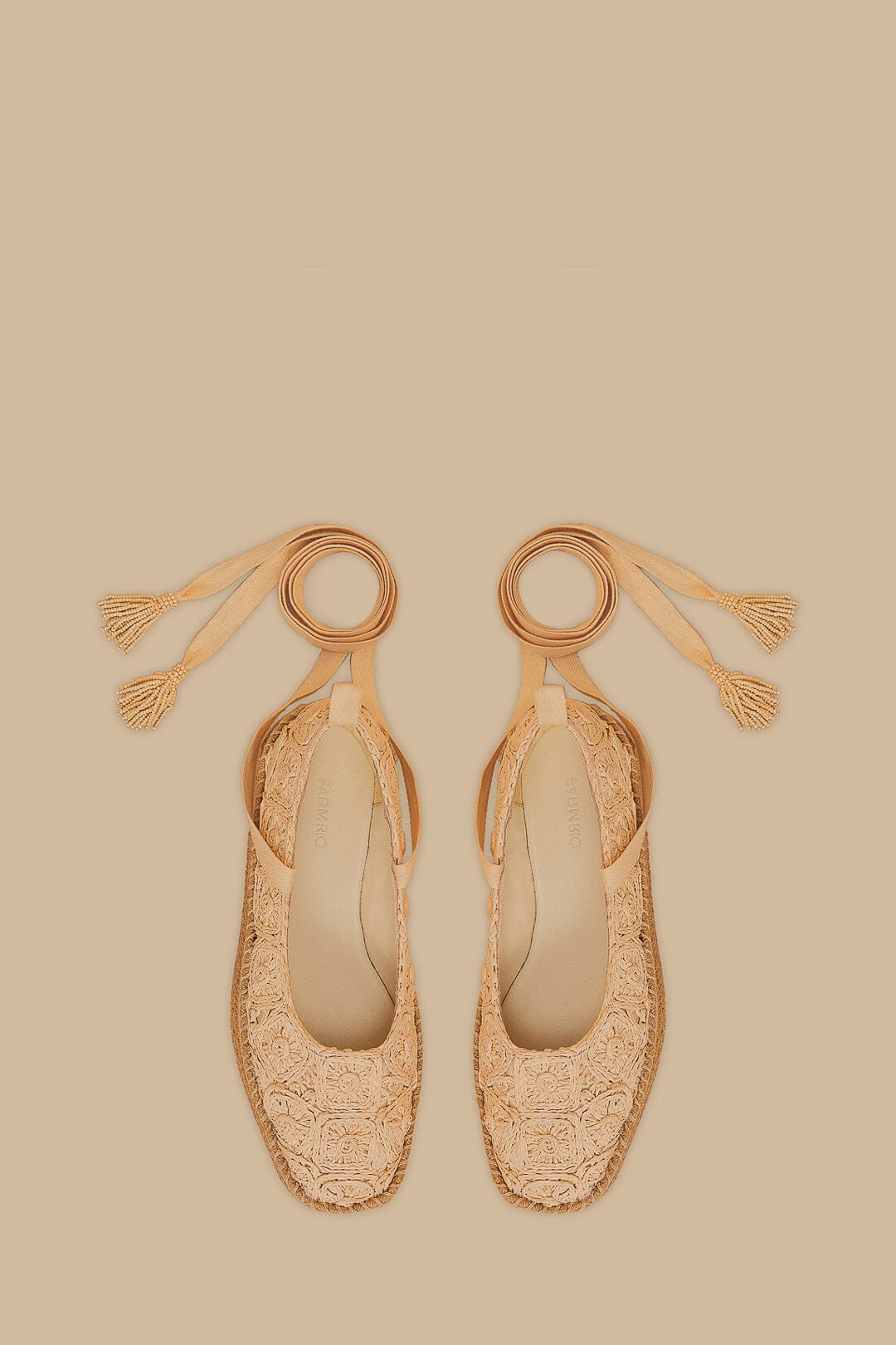  Natural Ballerina Espadrille Flatform Sandal