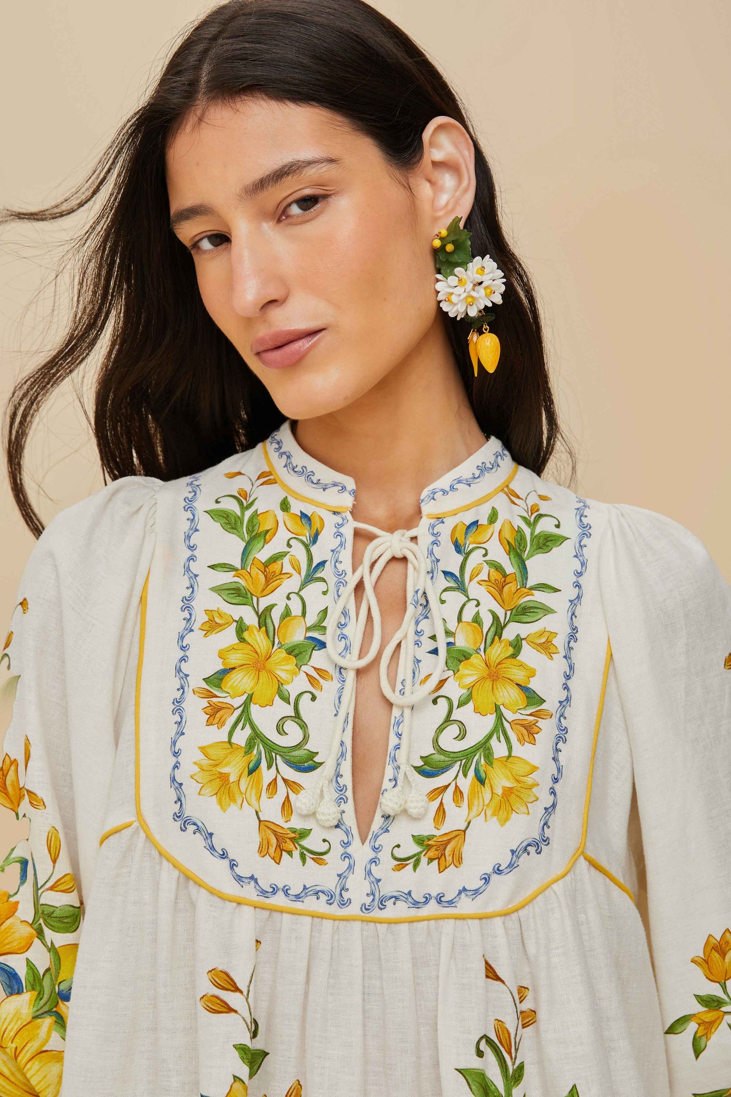  Off-White Sicily LENZING™ ECOVERO™ Euroflax™ Mini Dress