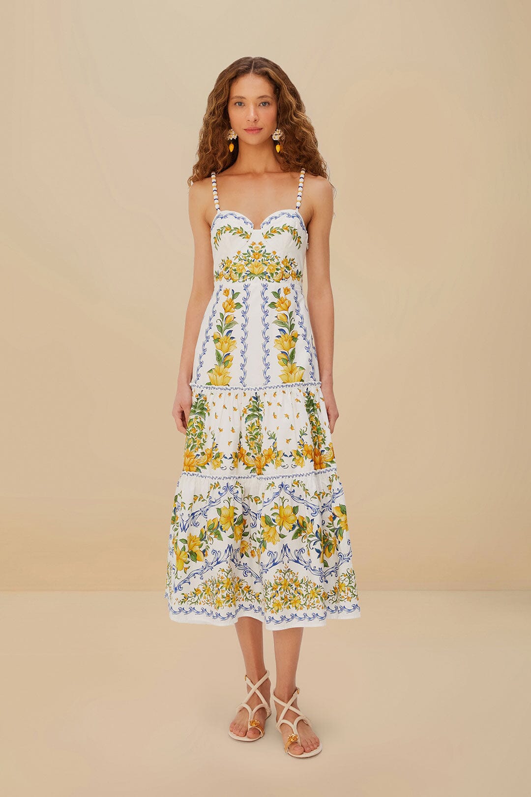  Off-White Sicily Organic Cotton Midi Dress