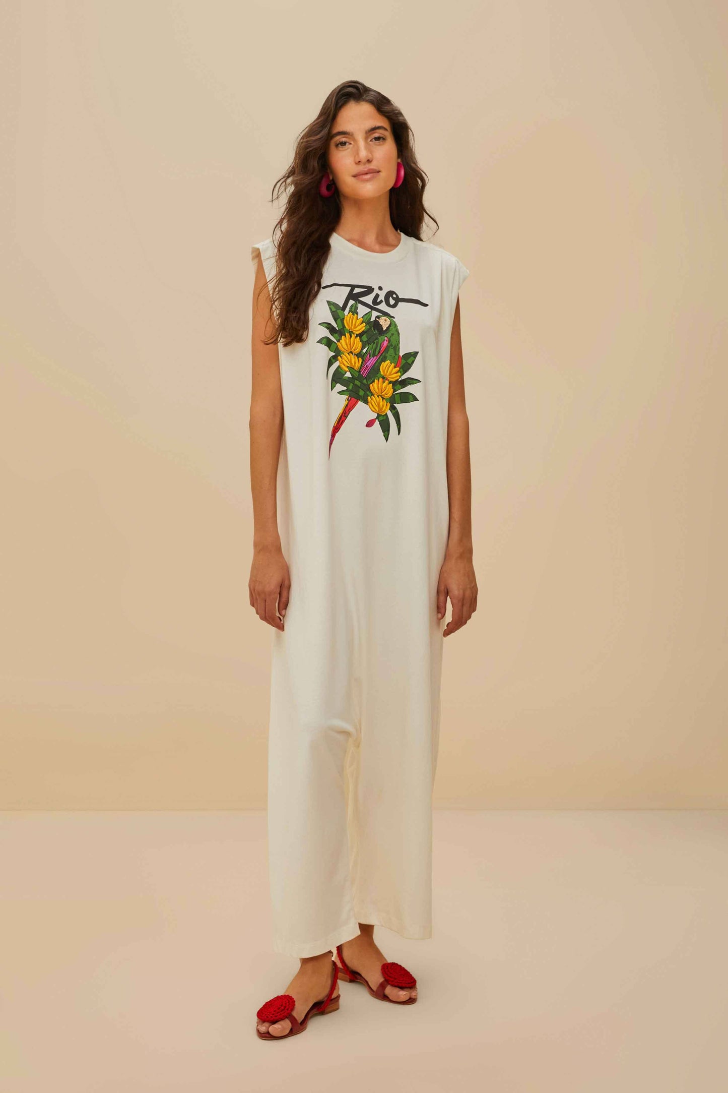  Off-White Rio Macaw Organic Cotton Jumpsuit