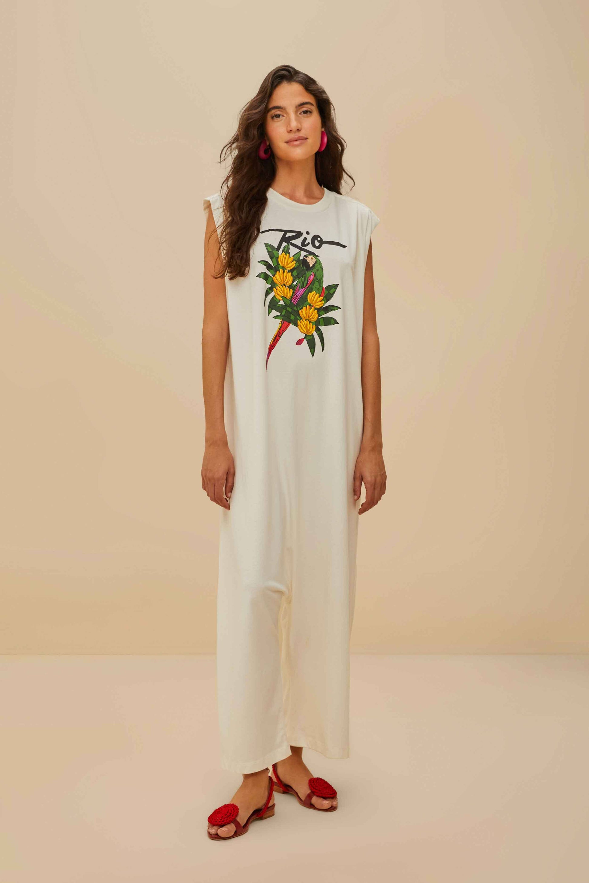  Off-White Rio Macaw Organic Cotton Jumpsuit