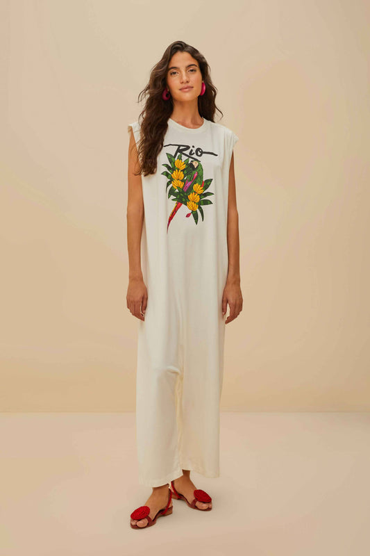  Off-White Rio Macaw Organic Cotton Jumpsuit