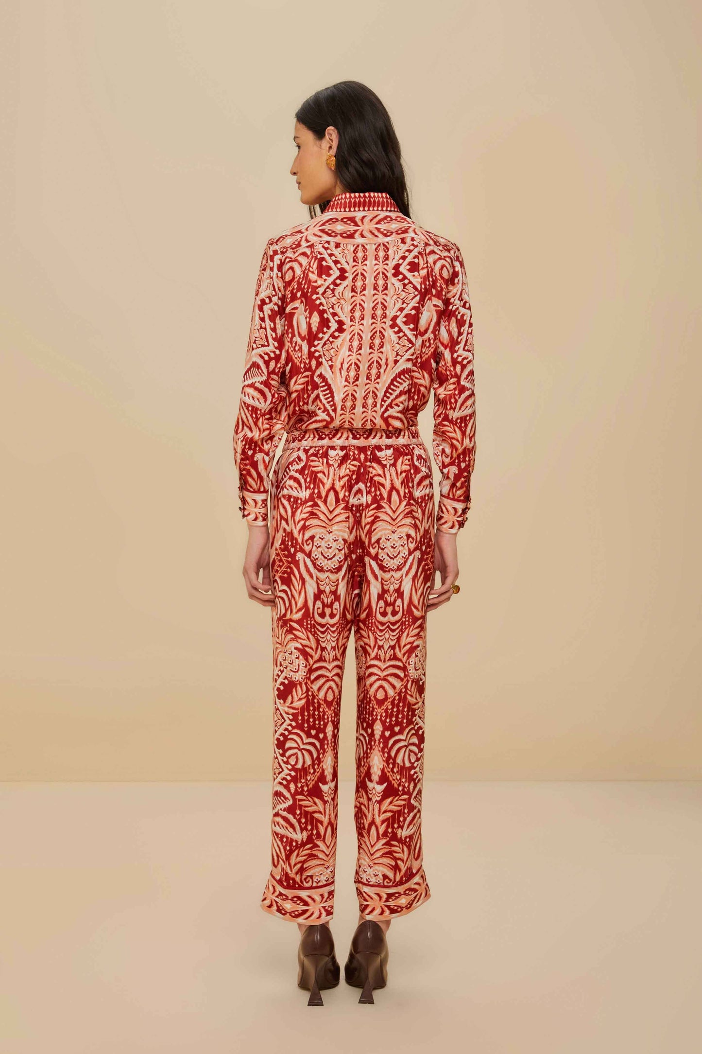  Tropical Tapestry Red Pajama Pants