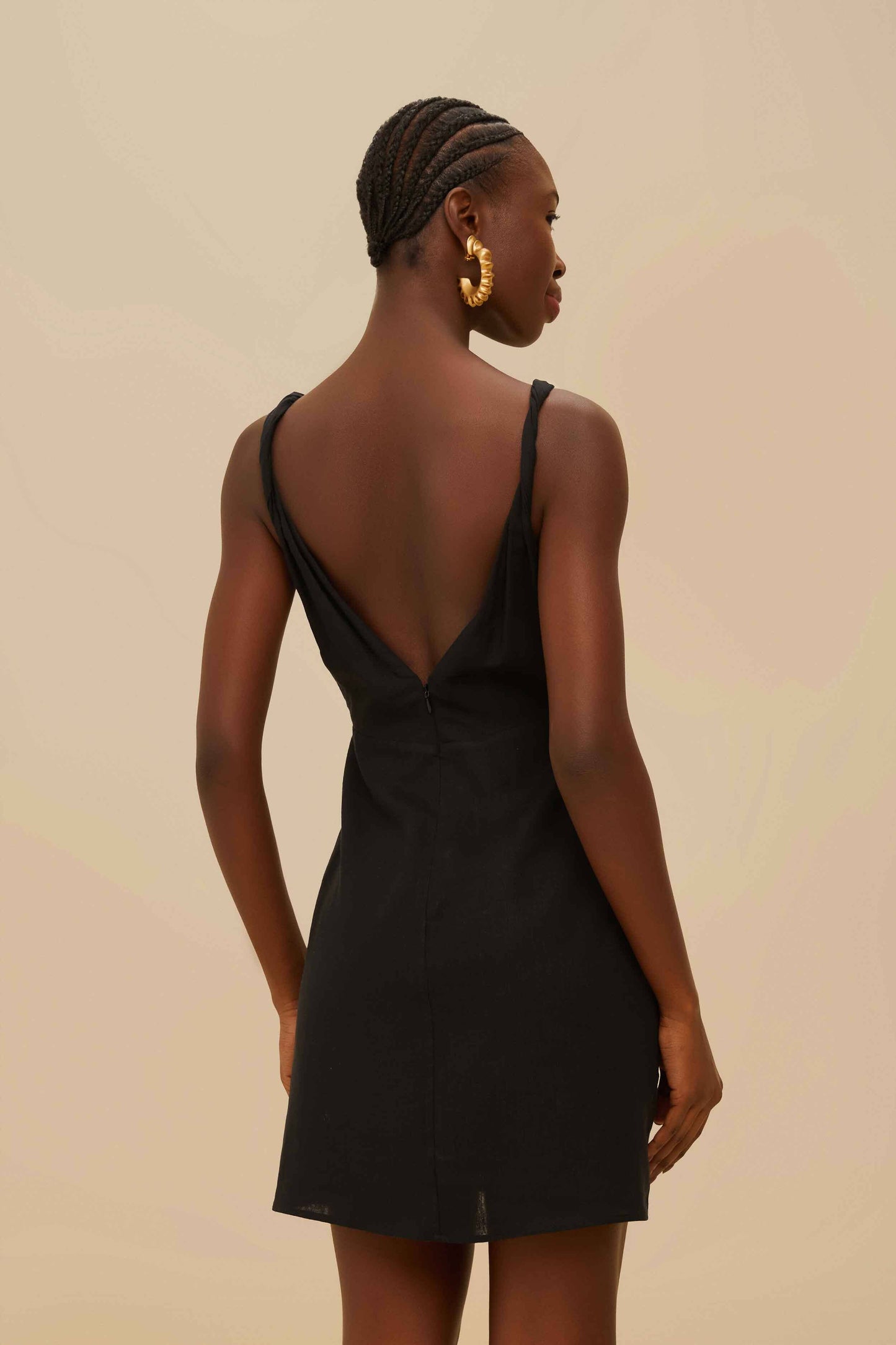  Black And White Rose LENZING™ ECOVERO™ Euroflax™ Mini Dress