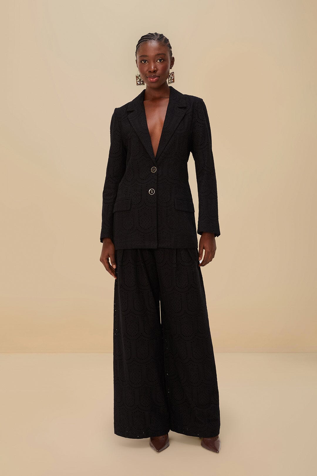  Black Eyelet Pants