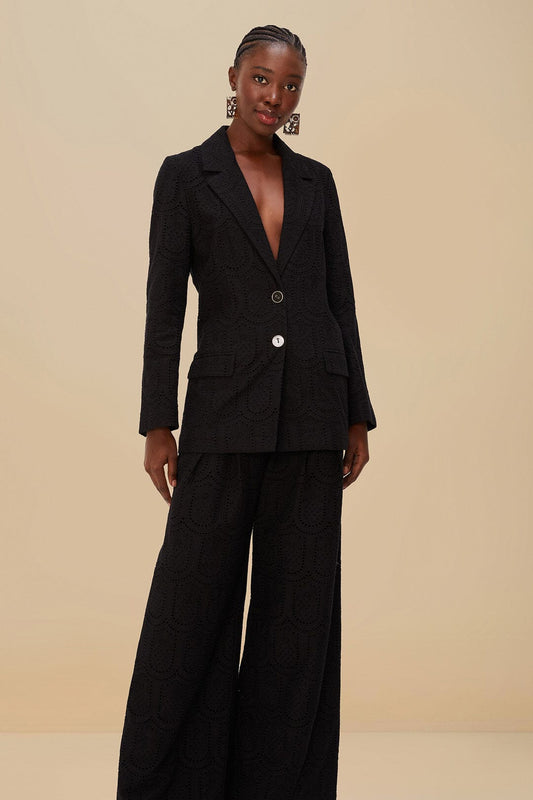  Black Eyelet Pants