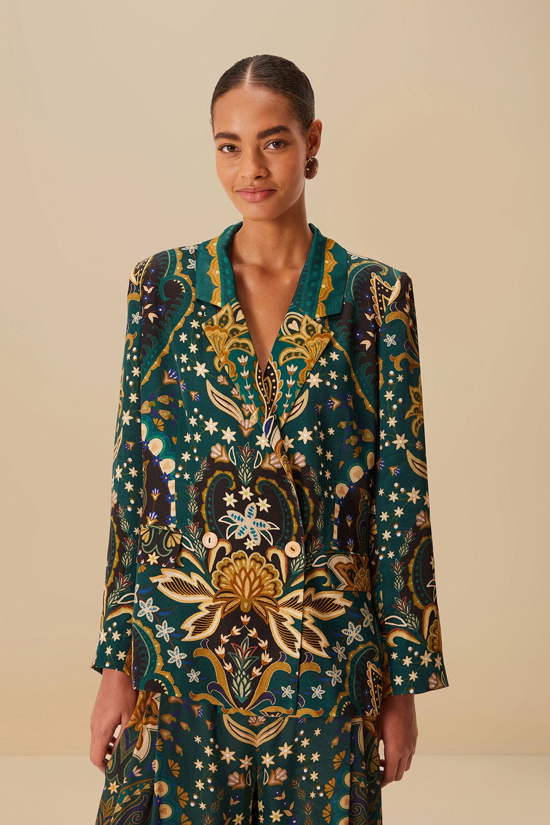  Black Jaipur LENZING™ ECOVERO™ Viscose Blazer