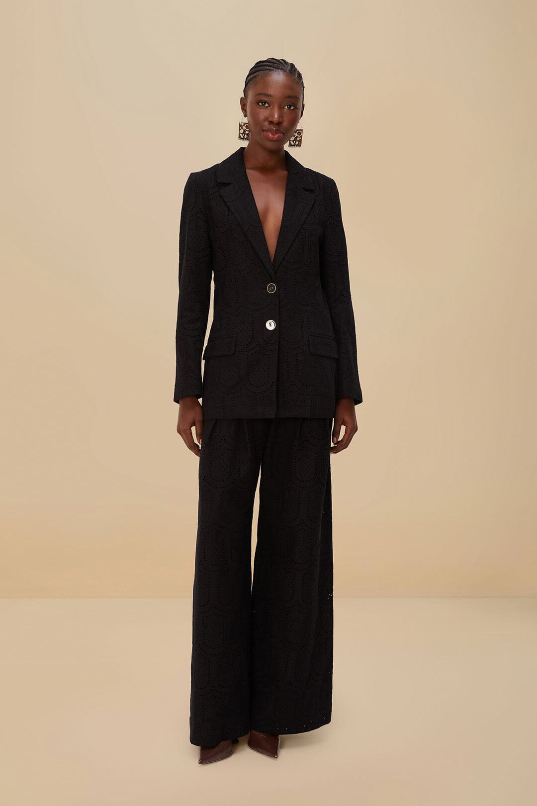  Black Eyelet Blazer