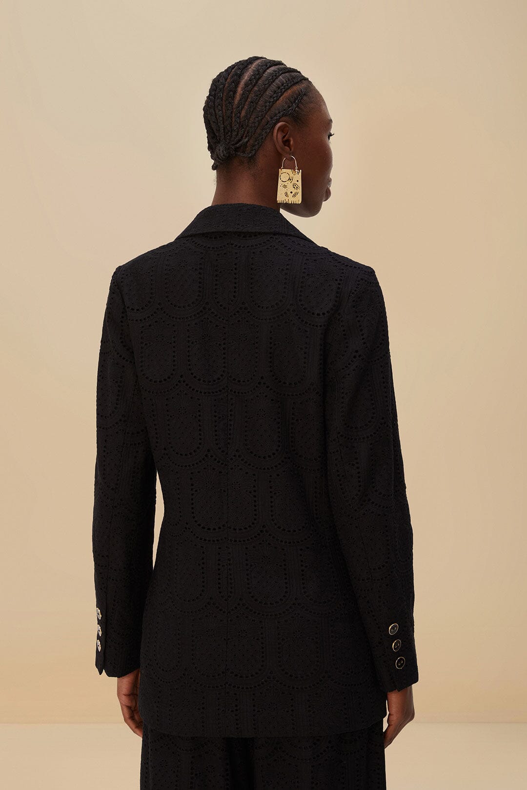  Black Eyelet Blazer