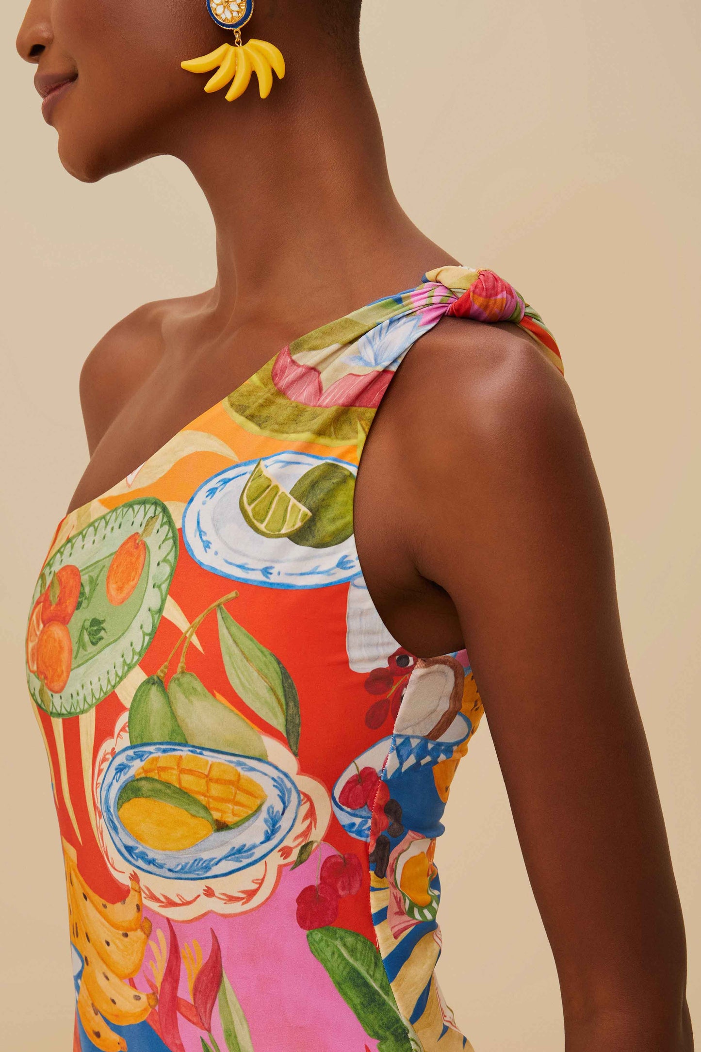  Multicolor Summer Picnic One-Piece Swimsuit