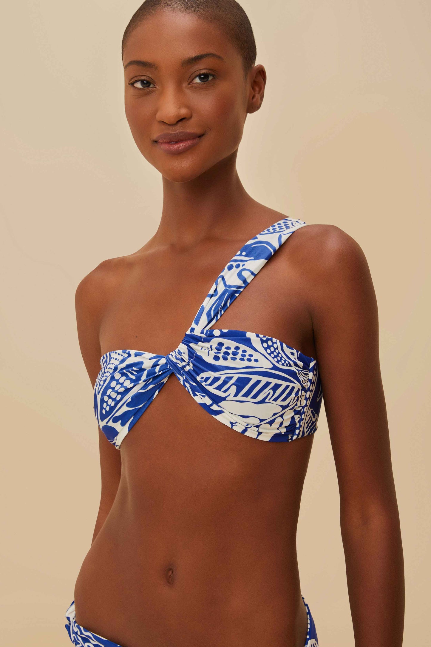 Off-White River Nature One-Shoulder Bikini Top