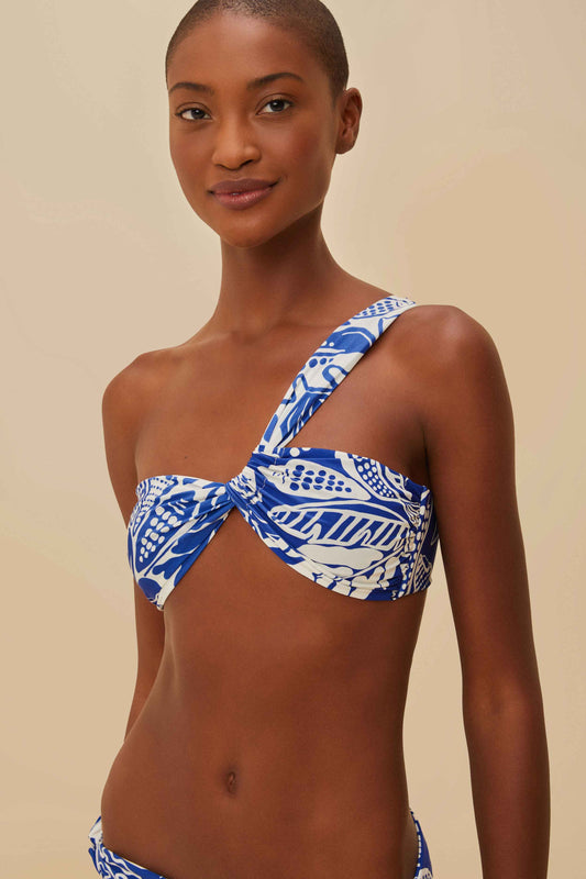  Off-White River Nature One-Shoulder Bikini Top