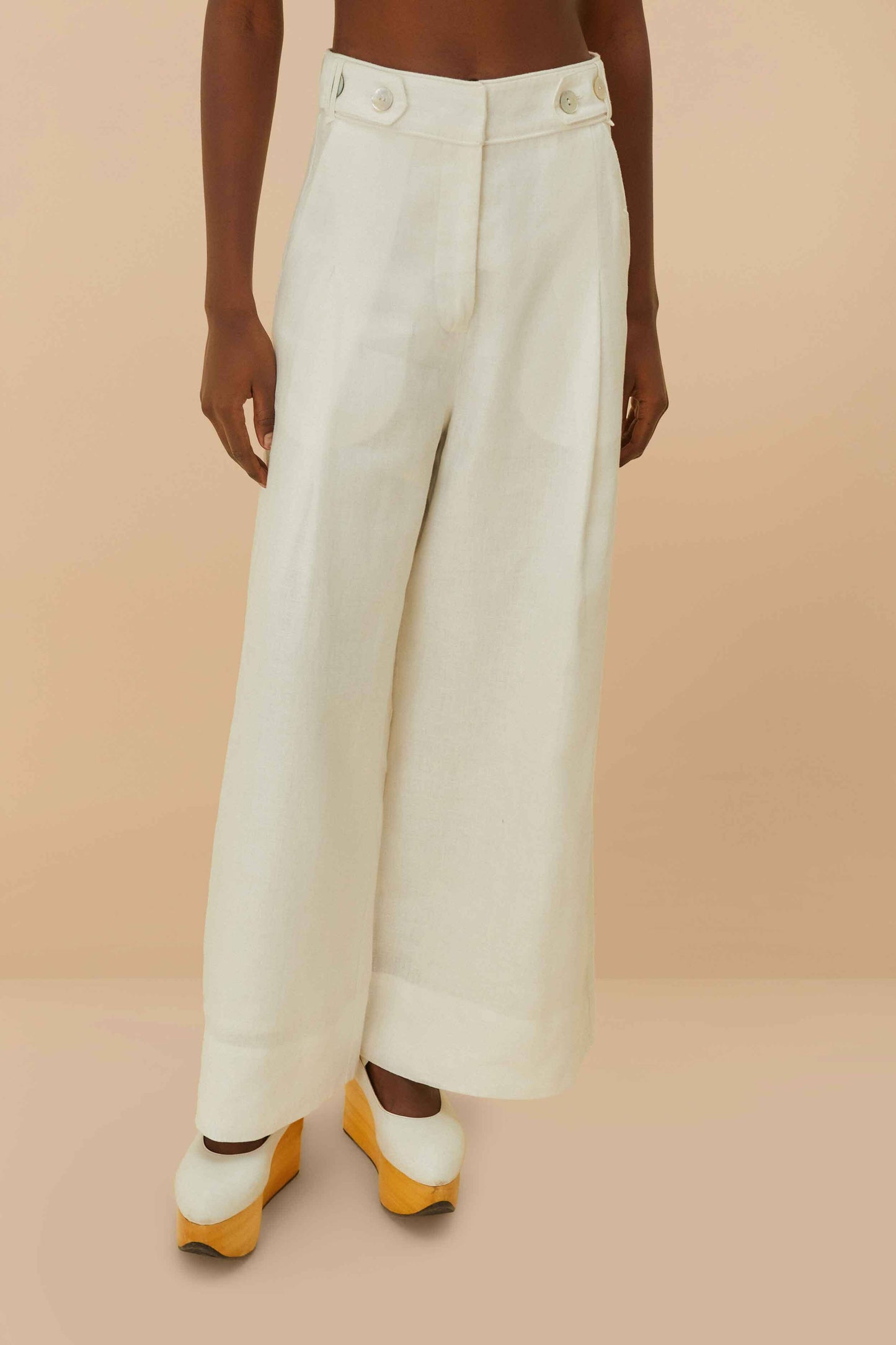  Off-White Euroflax™ Premium Linen High Waisted Pants