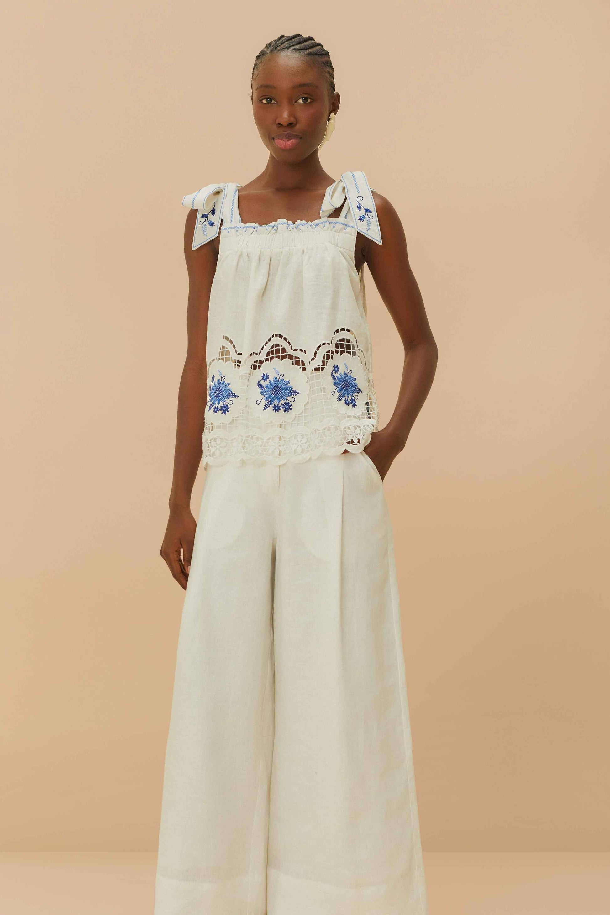  Off-White Euroflax™ Premium Linen High Waisted Pants