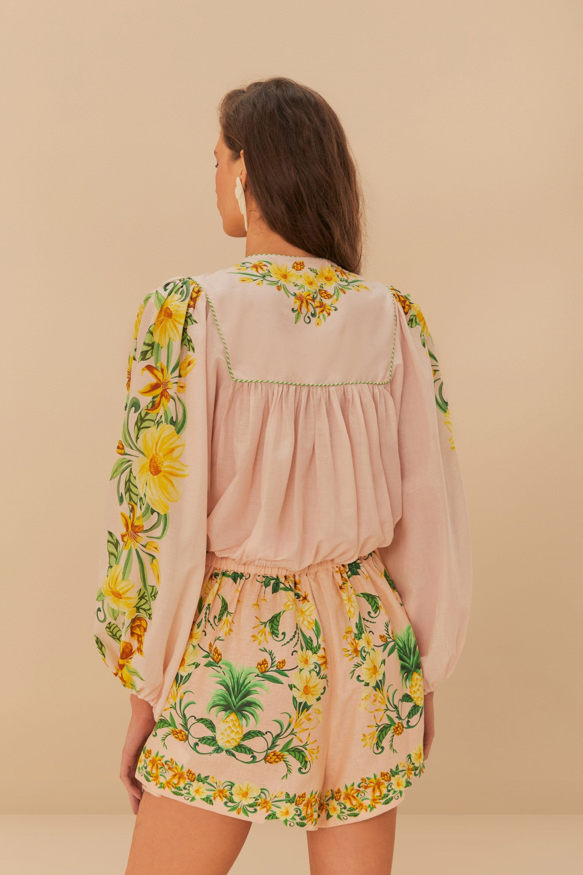  Pink Botanical Beauty LENZING™ ECOVERO™ Euroflax™ Shorts