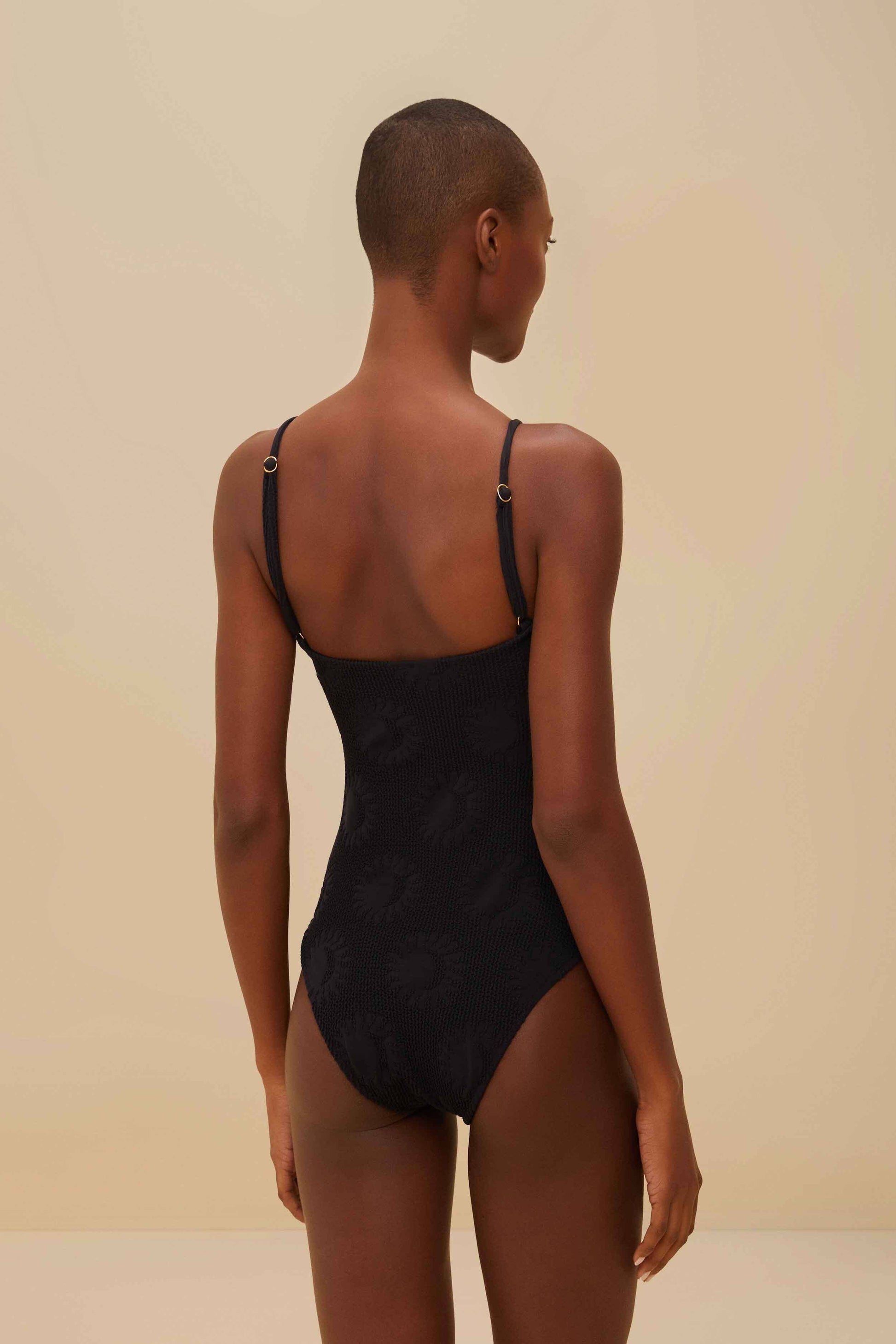  Black Sunny Moon One-Piece Swimsuit
