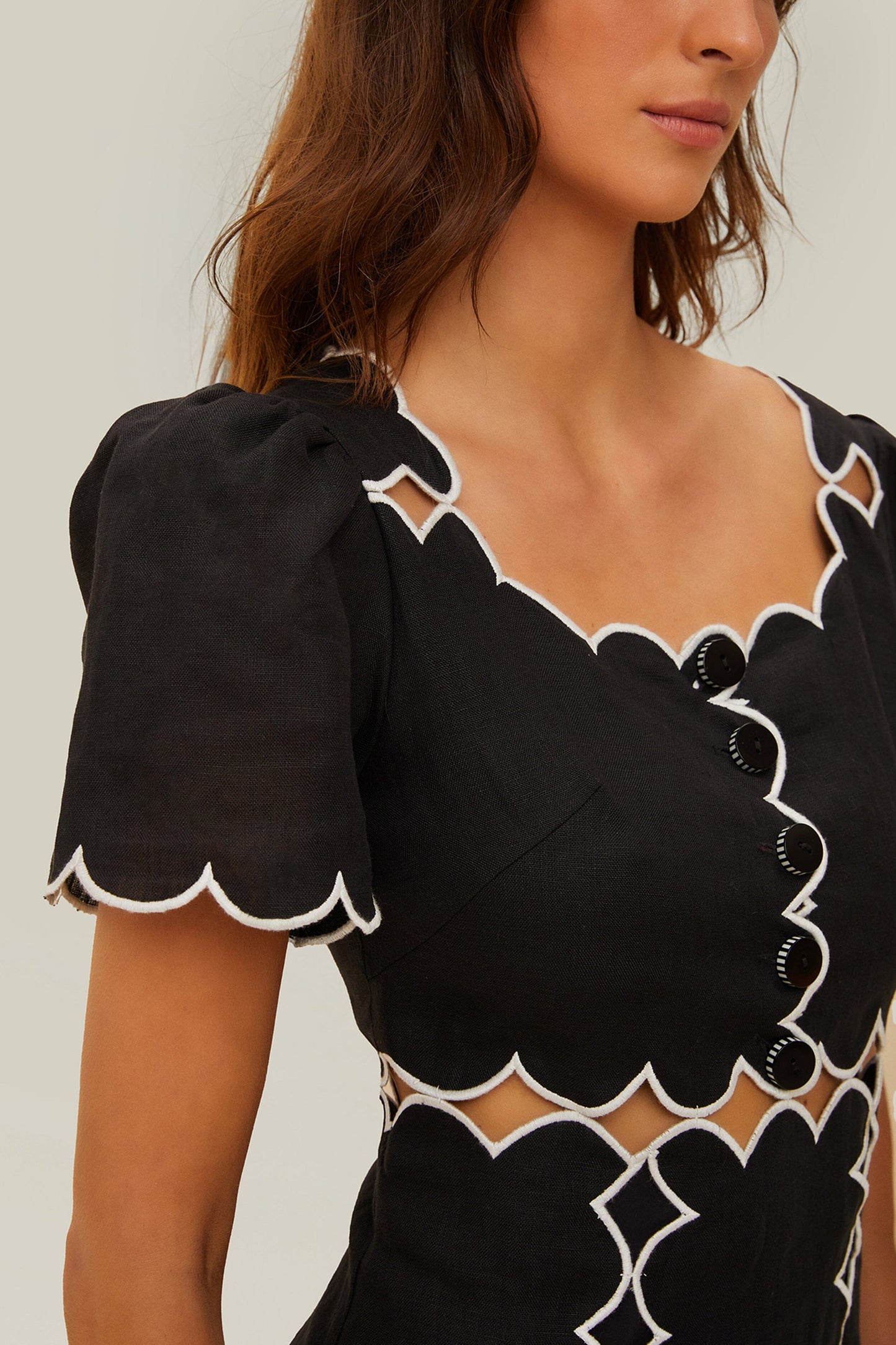  Black Short Sleeve LENZING™ ECOVERO™ Euroflax™ Maxi Dress