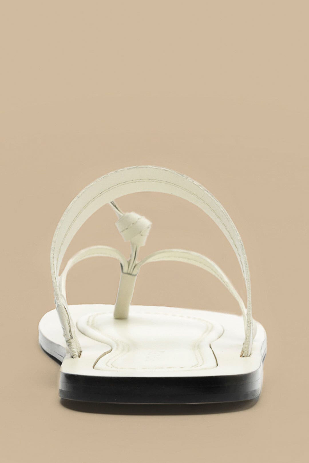  Ivory Tie Flat Sandal