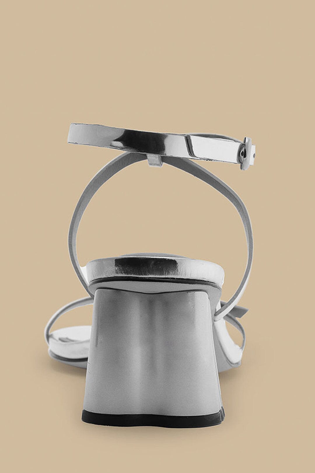 Farm Rio Silver Monstera Heeled Scallop Sandal
