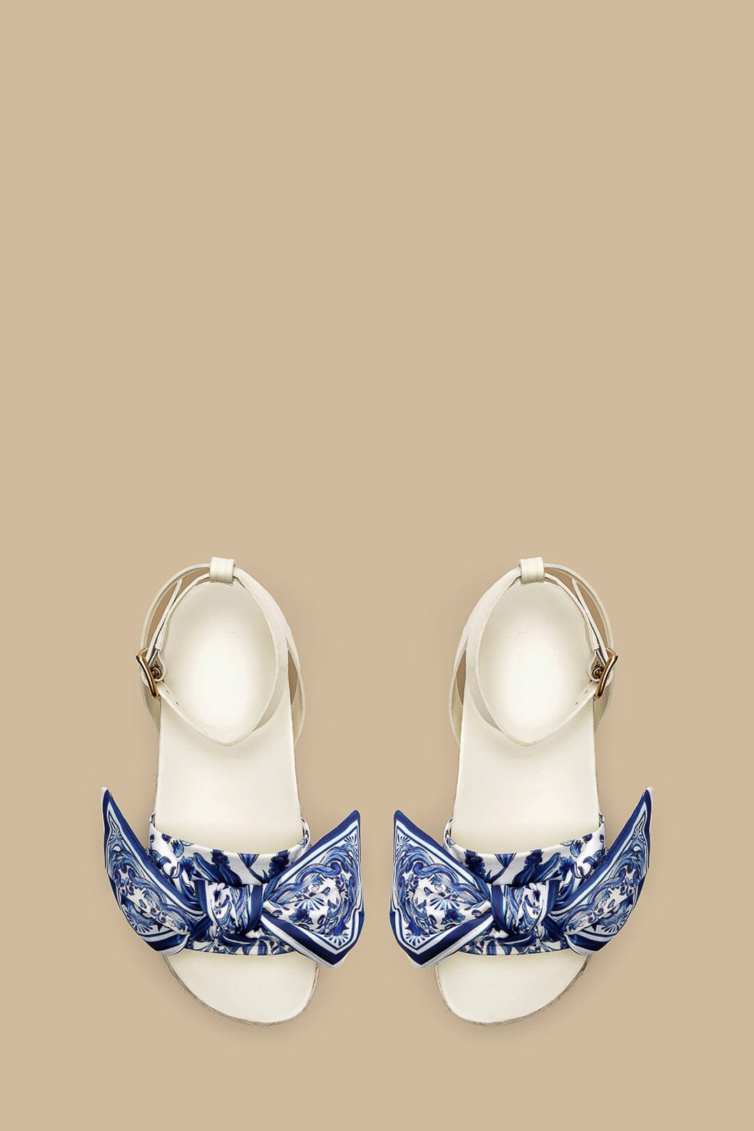 Farm Rio Ivory Scarf Espadrille Flatform Sandal