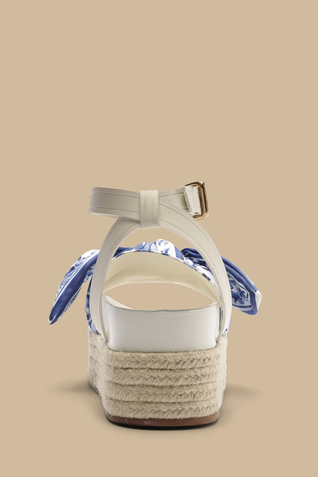 Farm Rio Ivory Scarf Espadrille Flatform Sandal