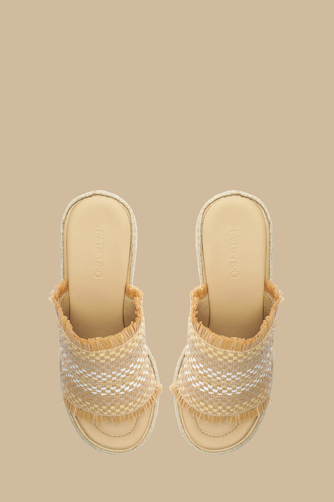  Natural Weaved Raffia Platform Sandal