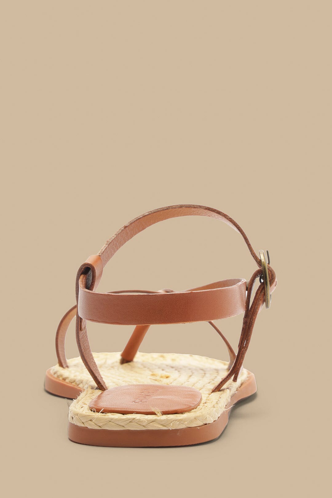  Camel Cross Strap Sandal