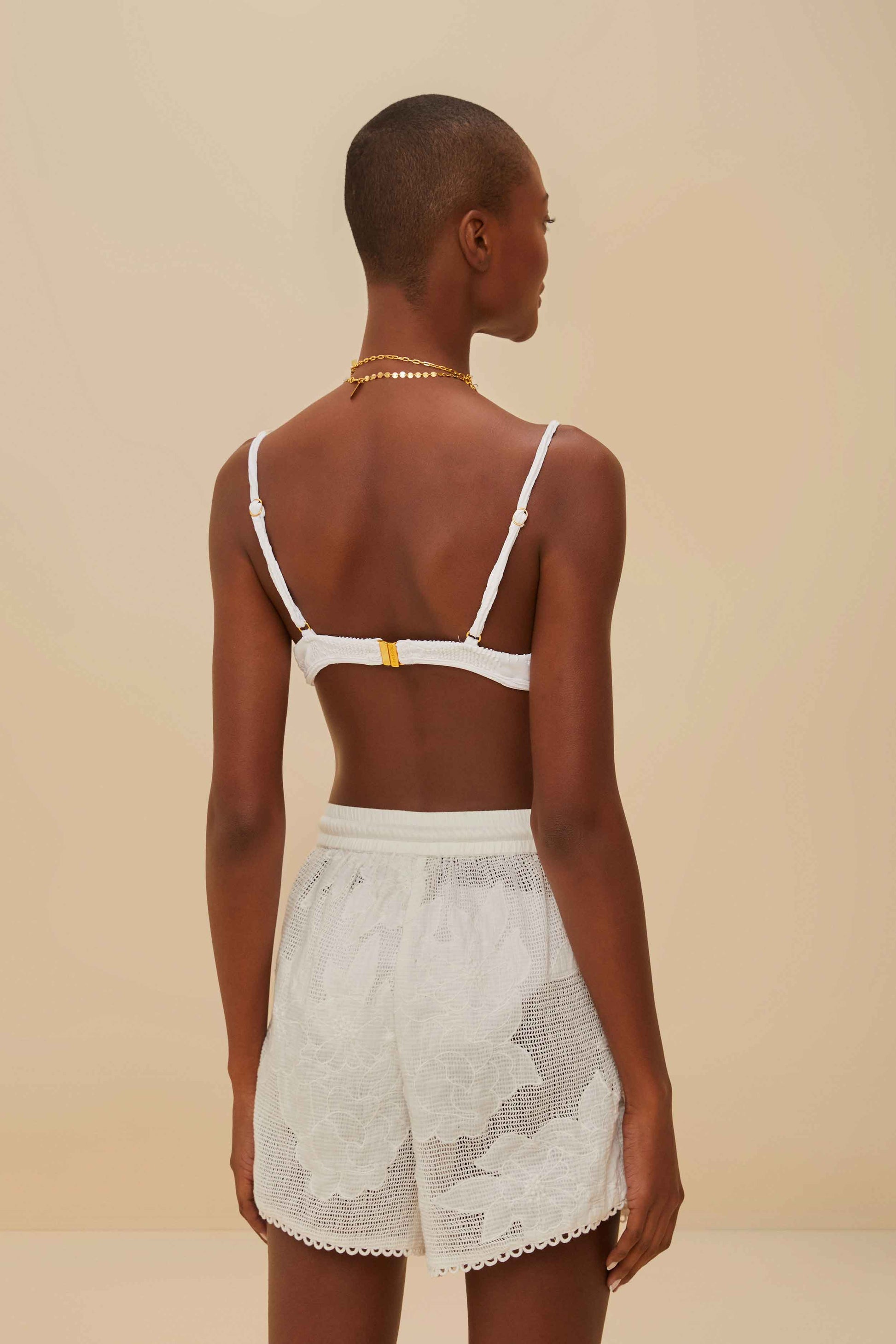  White Flower Shorts