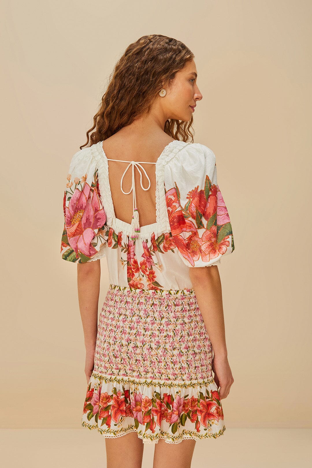  Off-White Summer Fruit Mini Skirt