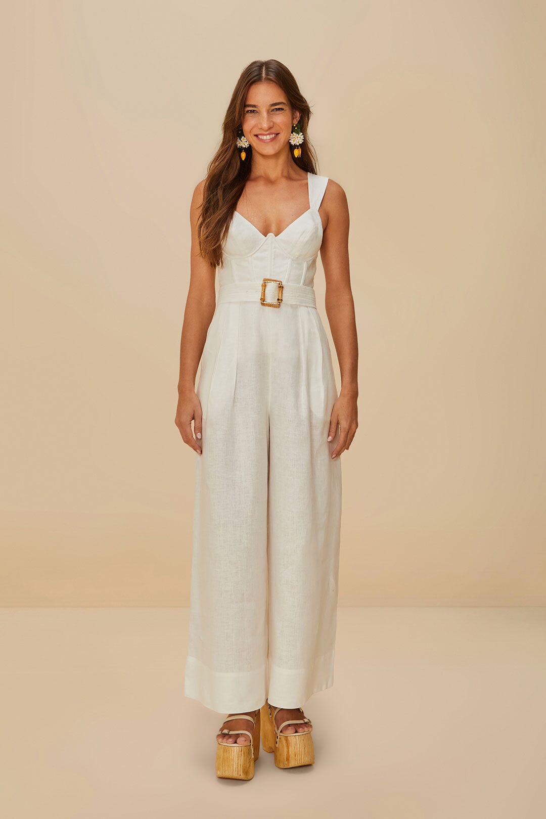  Off-White Euroflax™ Premium Linen Jumpsuit