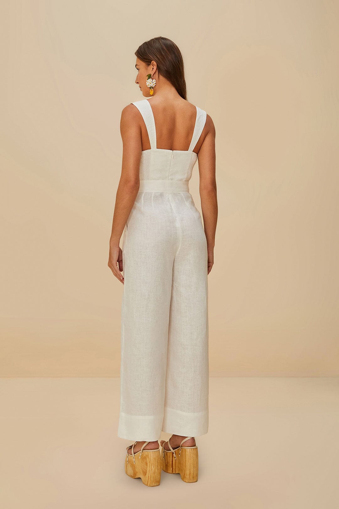  Off-White Euroflax™ Premium Linen Jumpsuit