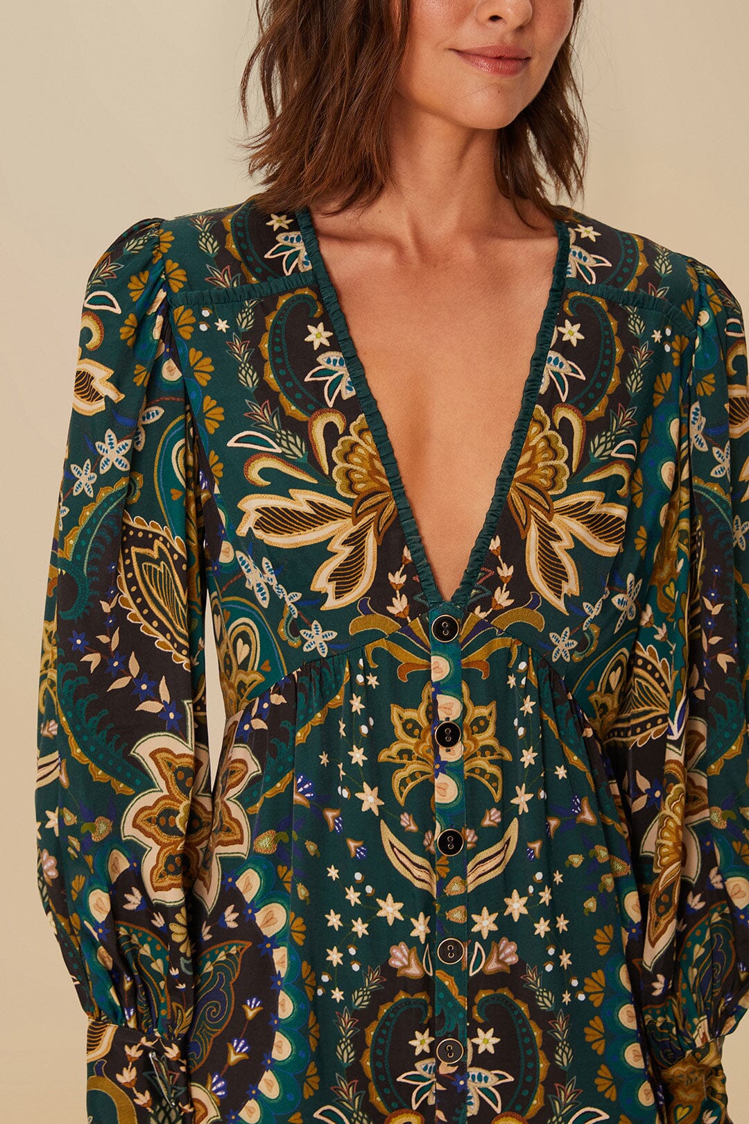  Black Jaipur LENZING™ ECOVERO™ Viscose Mini Dress
