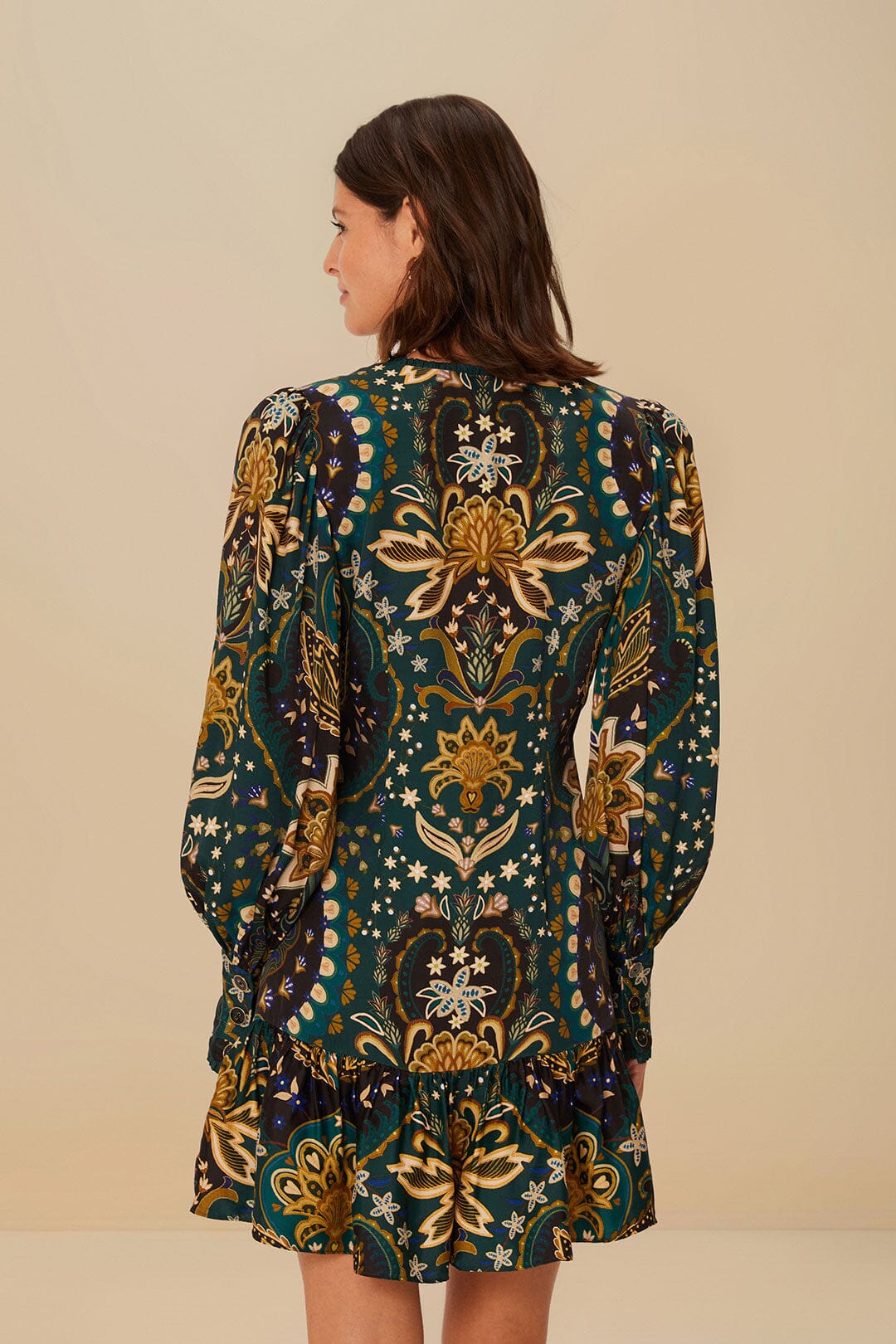  Black Jaipur LENZING™ ECOVERO™ Viscose Mini Dress