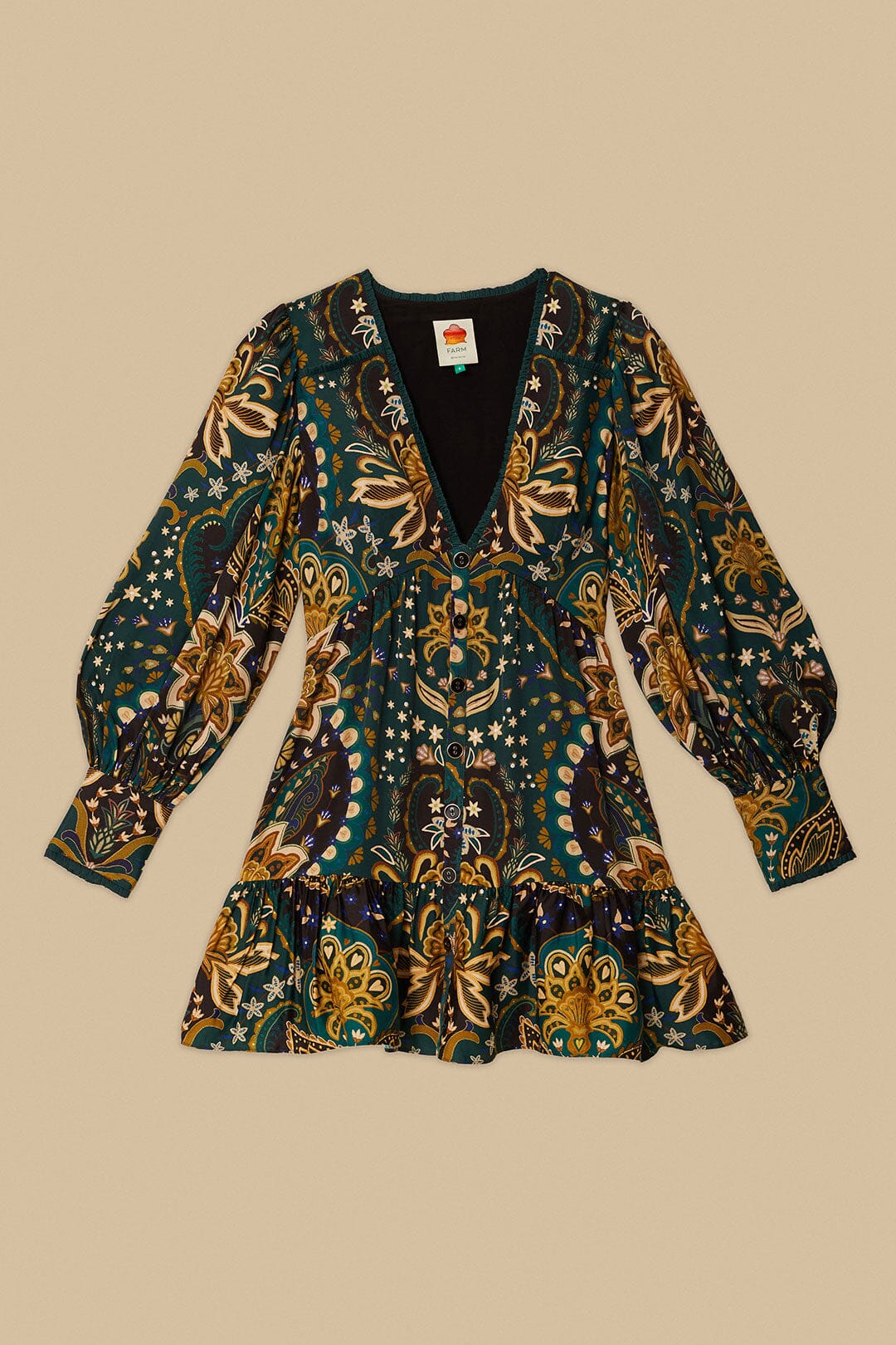  Black Jaipur LENZING™ ECOVERO™ Viscose Mini Dress