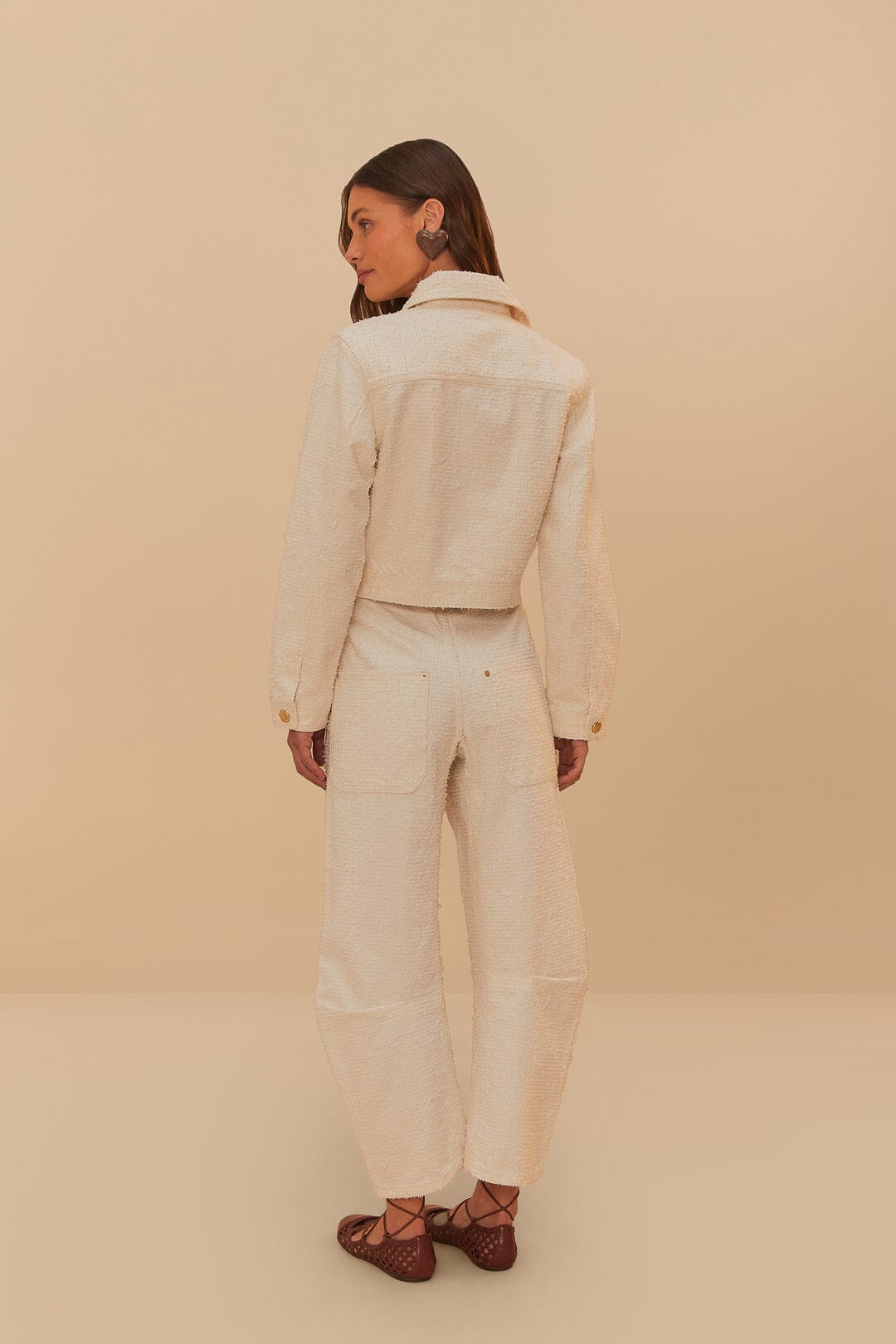  Off-White Twill Laser Carpenter Pants