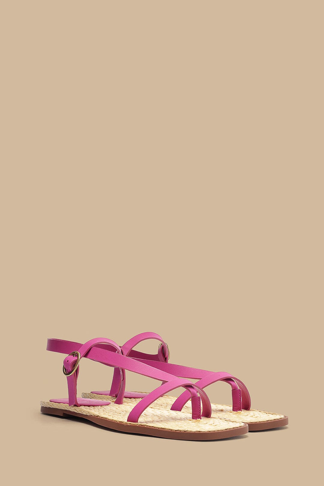 Pink Cross Strap Sandal