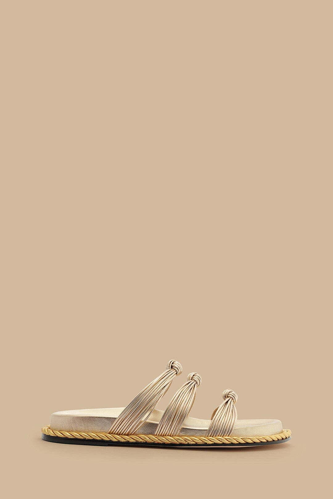 Farm Rio Gold Knot Slide Sandal
