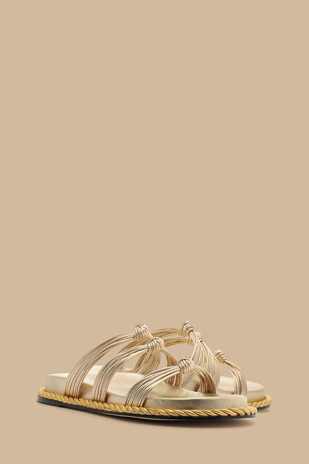 Farm Rio Gold Knot Slide Sandal