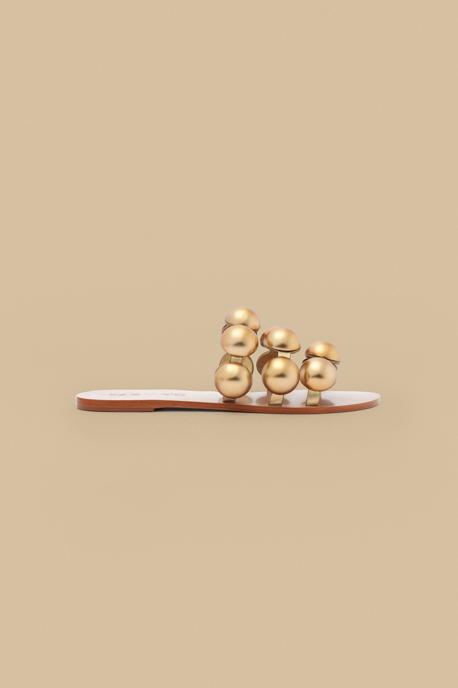  Gold Color Beads Flat Sandal
