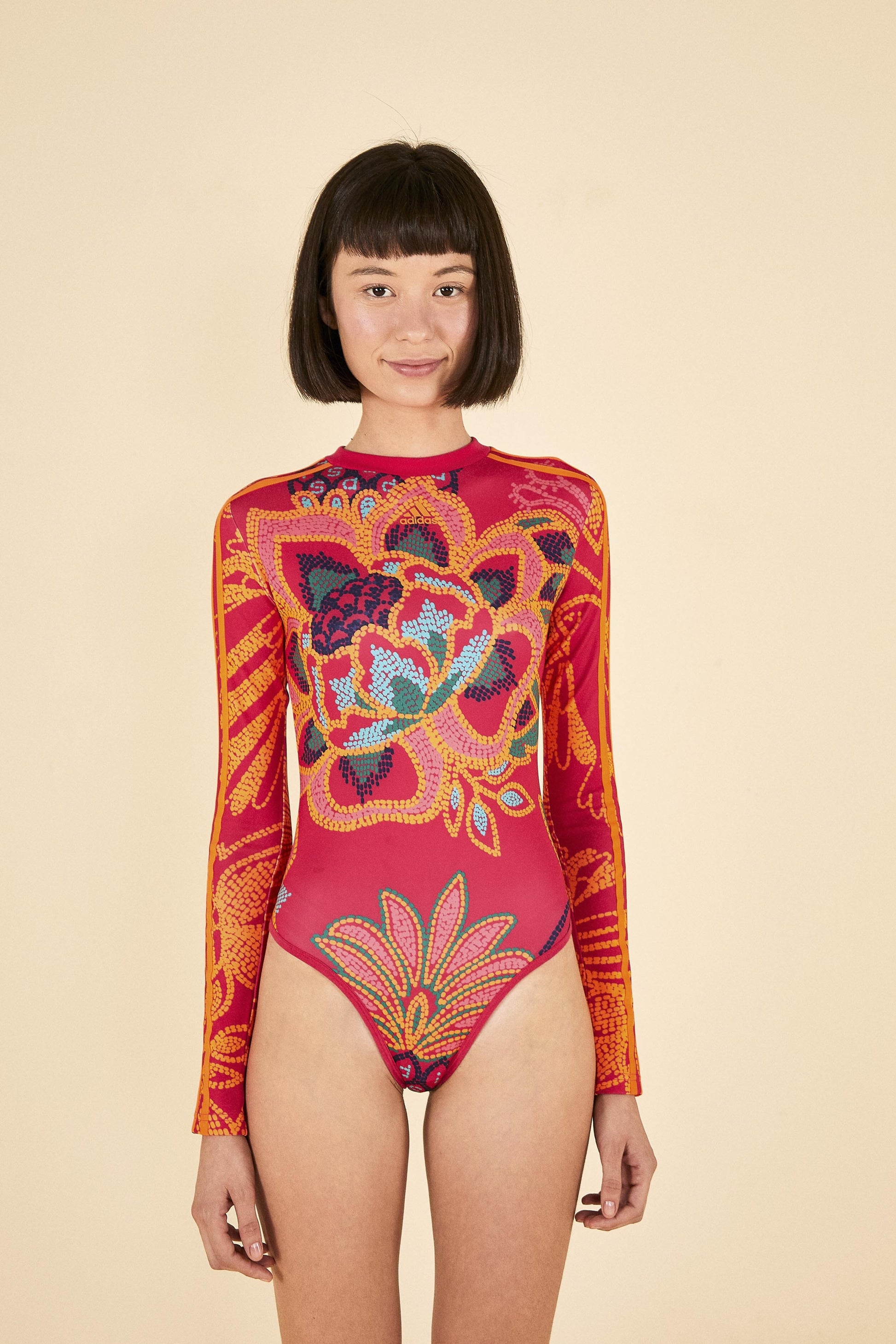Farm Rio ADIDAS FARM Bodysuit Vivid Berry