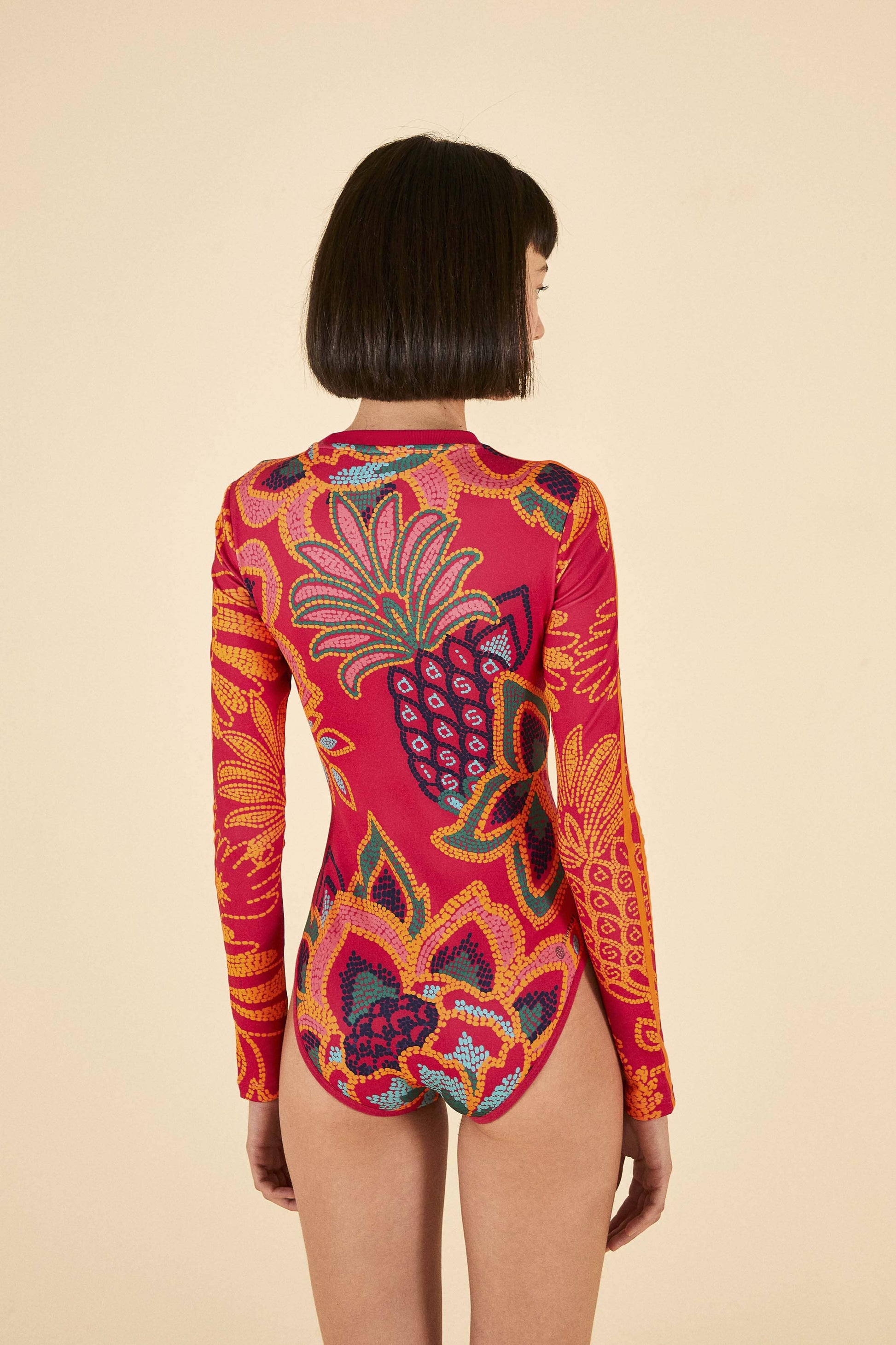 Farm Rio ADIDAS FARM Bodysuit Vivid Berry